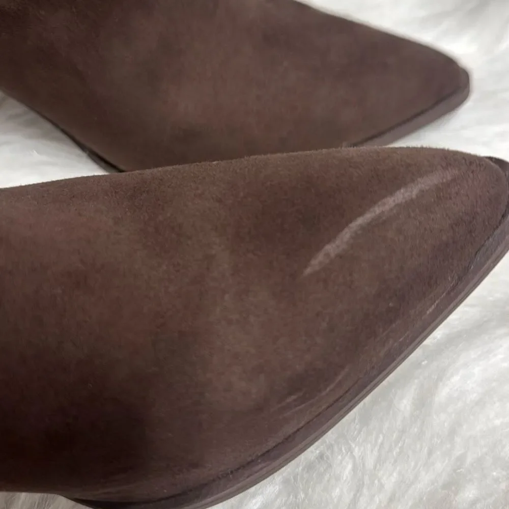A New Day Women’s Chocolate Brown Suede Pointed Toe Bootie Sz 8.5